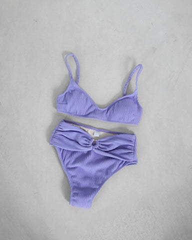 Keena Top & Felize Bottom in Ribbed Lilac Clay (M)