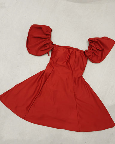Avy Dress in Ruby Red (S)